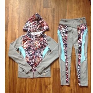 Zella Girl Jacket and Leggings Set Size 8/10